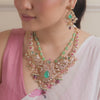 Amravati Moissanite Silver Necklace Set
