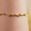 Wave Charm CZ Silver Mangalsutra Bracelet