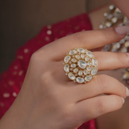 Arka Moissanite Silver Finger Ring