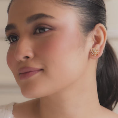 Nakshatra Silver CZ Stud Earrings