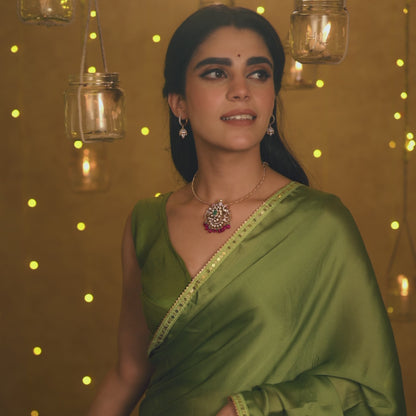 Charitha Moissanite Silver Pendant Necklace