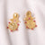 Ruby Cancer Zodiac Gold Plated Silver Earrings