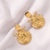 White Crystal Aries Zodiac Gold Plated Silver Earrings