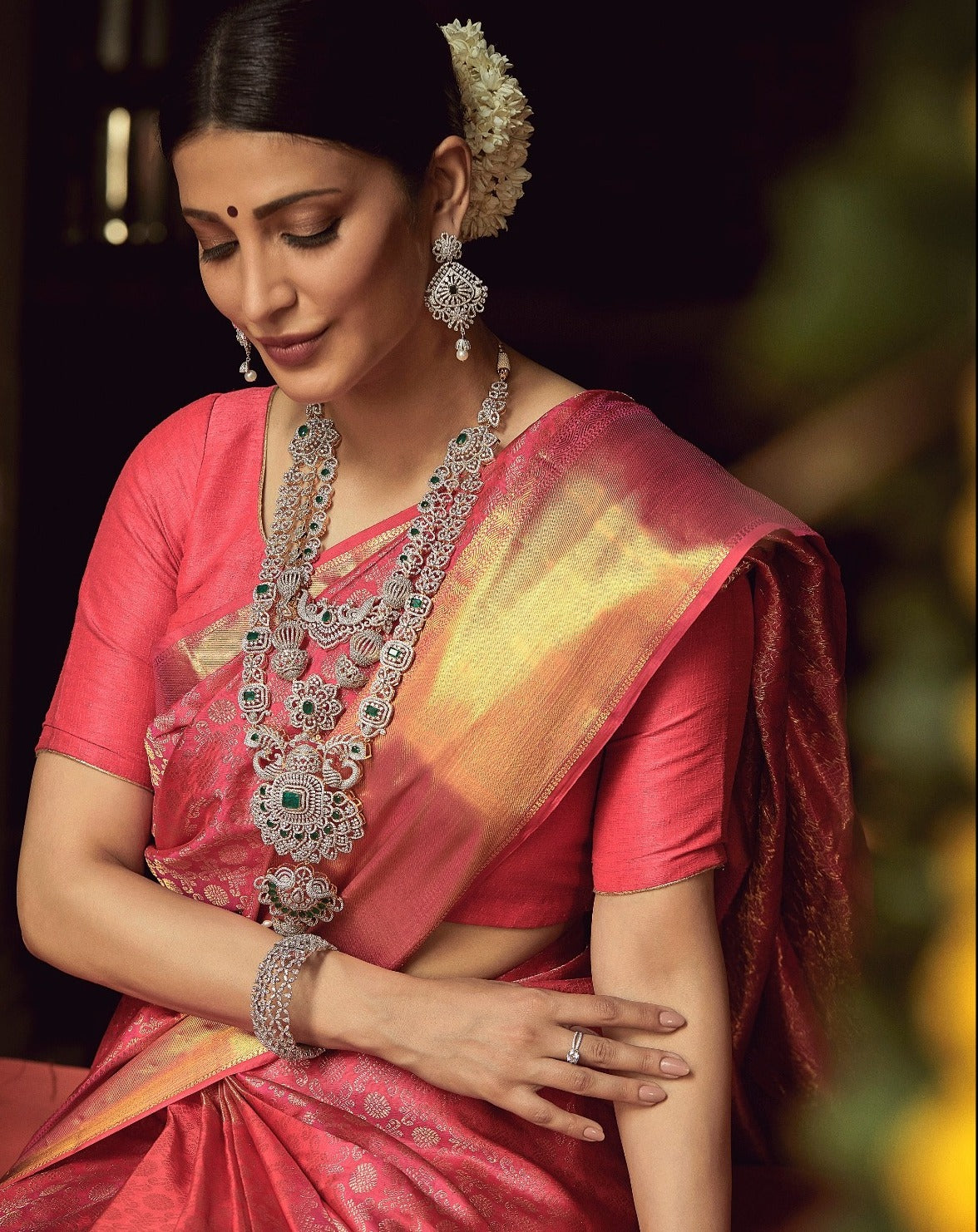 Matching Jewellery For The Blue Saree Because Royalty Matters – Blingvine