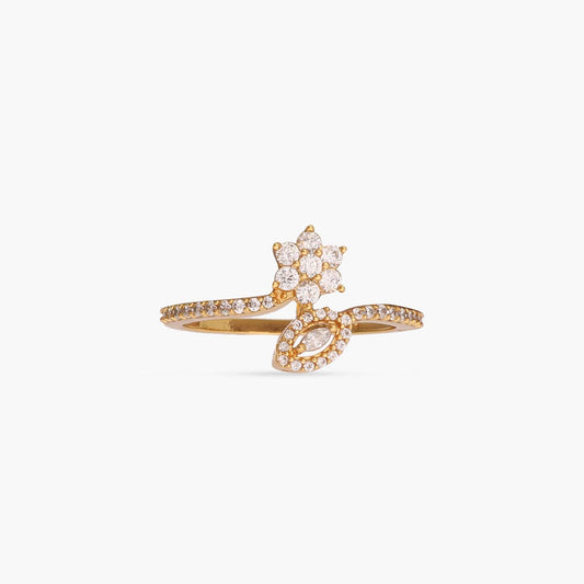 Bloom CZ Delicate Silver Finger Ring