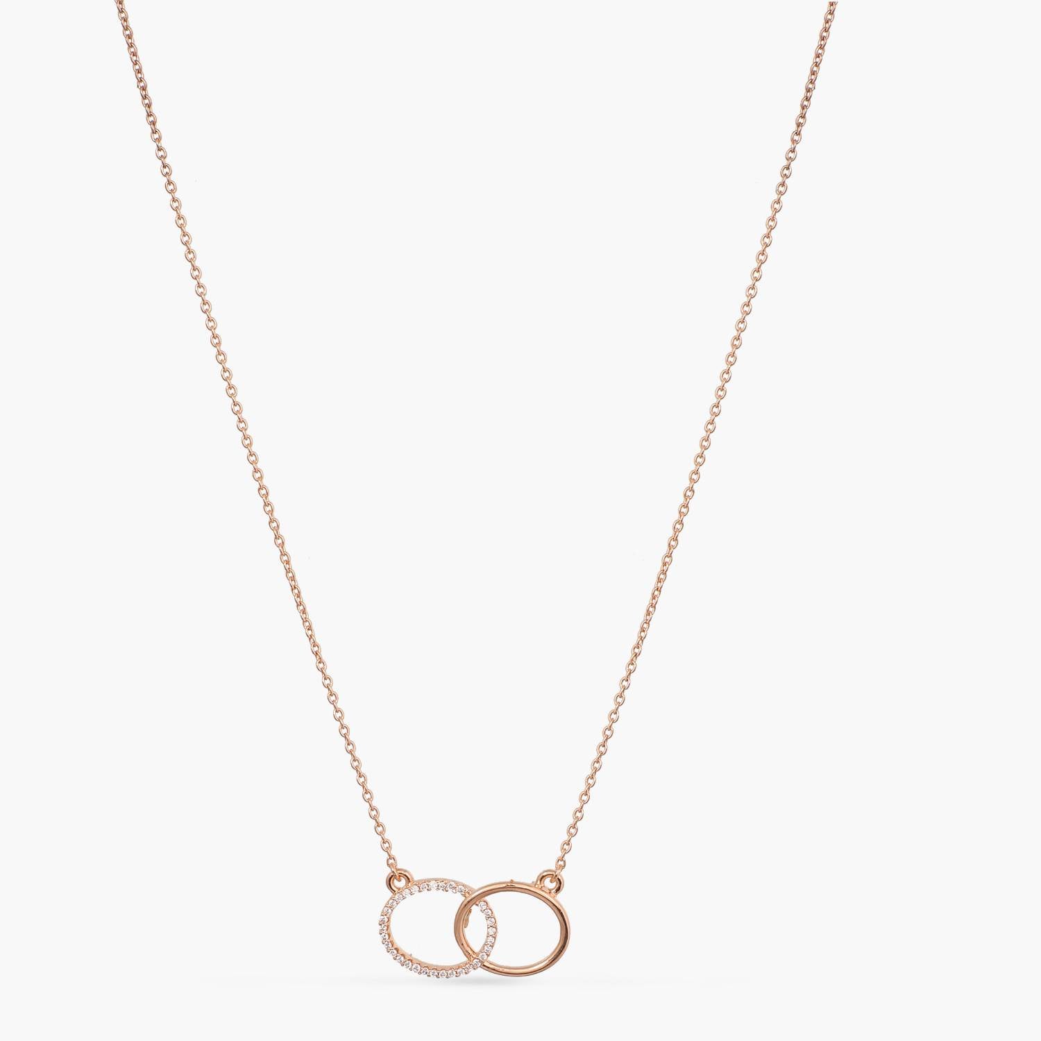 Rose Gold Circle Of Life Karma Pendant Necklace