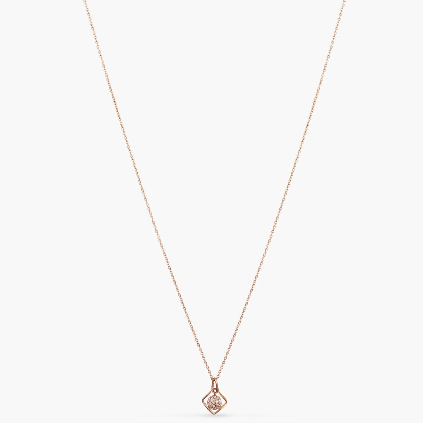 Single CZ Delicate Charm Silver Pendant Necklace