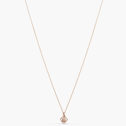 Single CZ Delicate Charm Silver Pendant Necklace