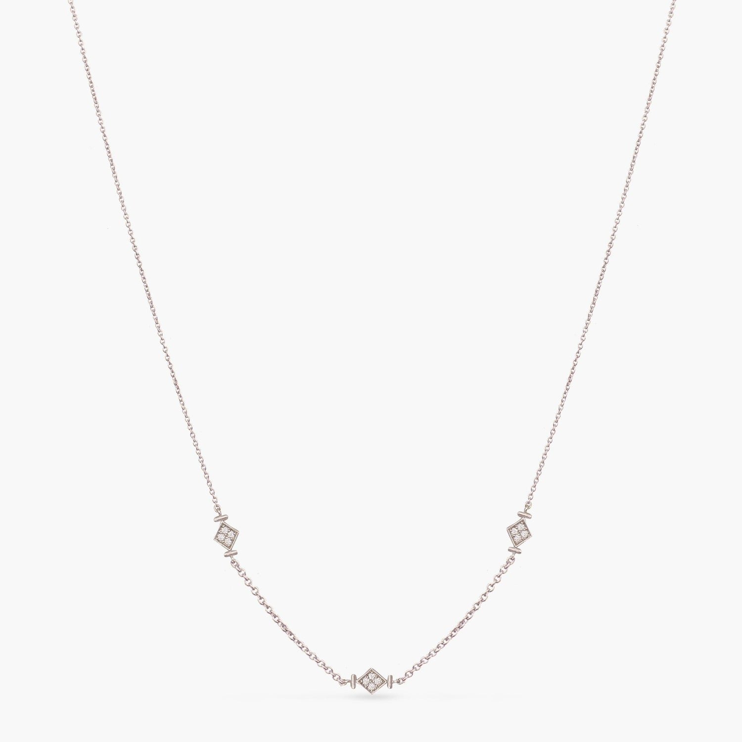 Simple Delicate Silver Necklace