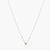 Single CZ Charm Delicate Silver Necklace