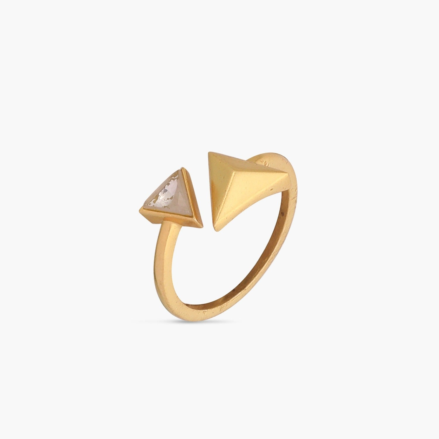 Women Gold Plated Triangle Shaped AD Studded Nose Ring at Rs 290 | Nose Ring  | ID: 2850356866488