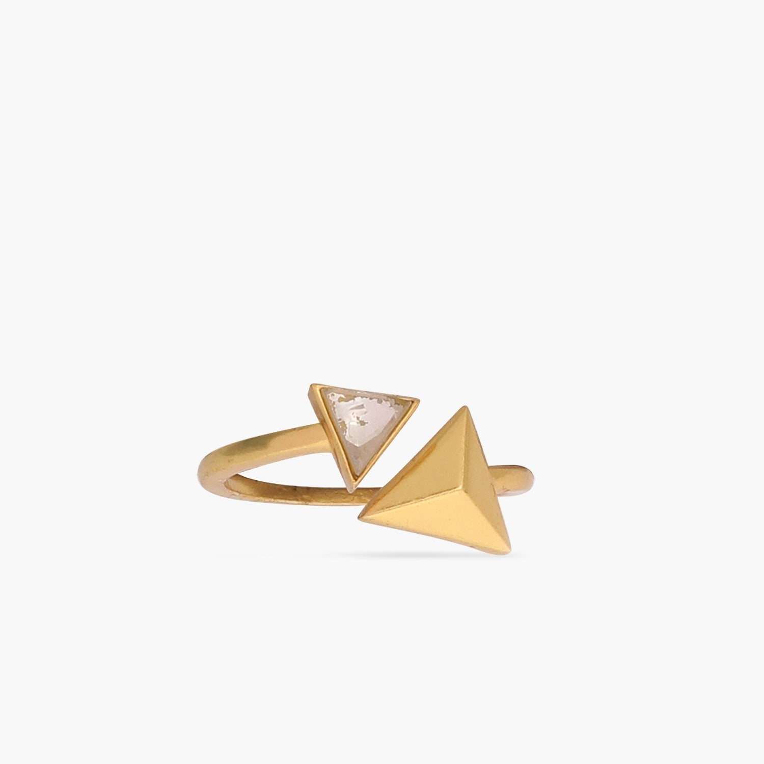 Rose Gold Vintage Diamond Triangle Ring