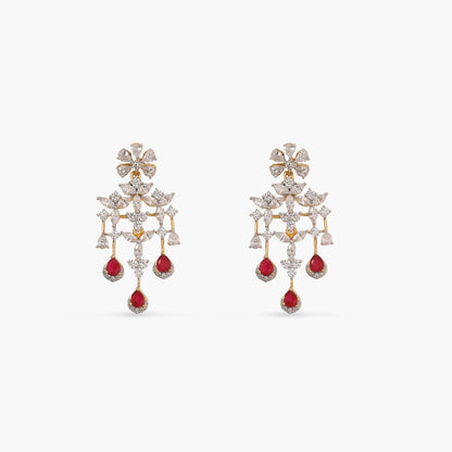 Blossom CZ Grand Silver Necklace Set 