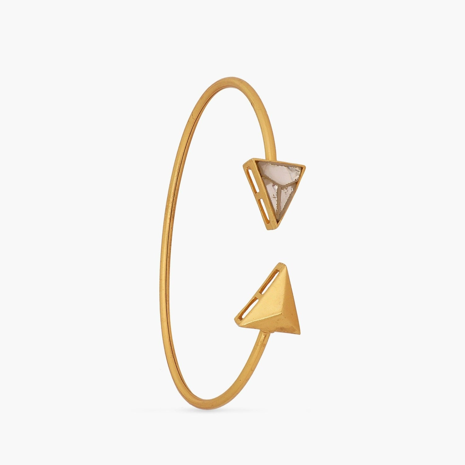 Bracelet Plaqué or 'Triangle' doré - 20x20 mm - [P2420]