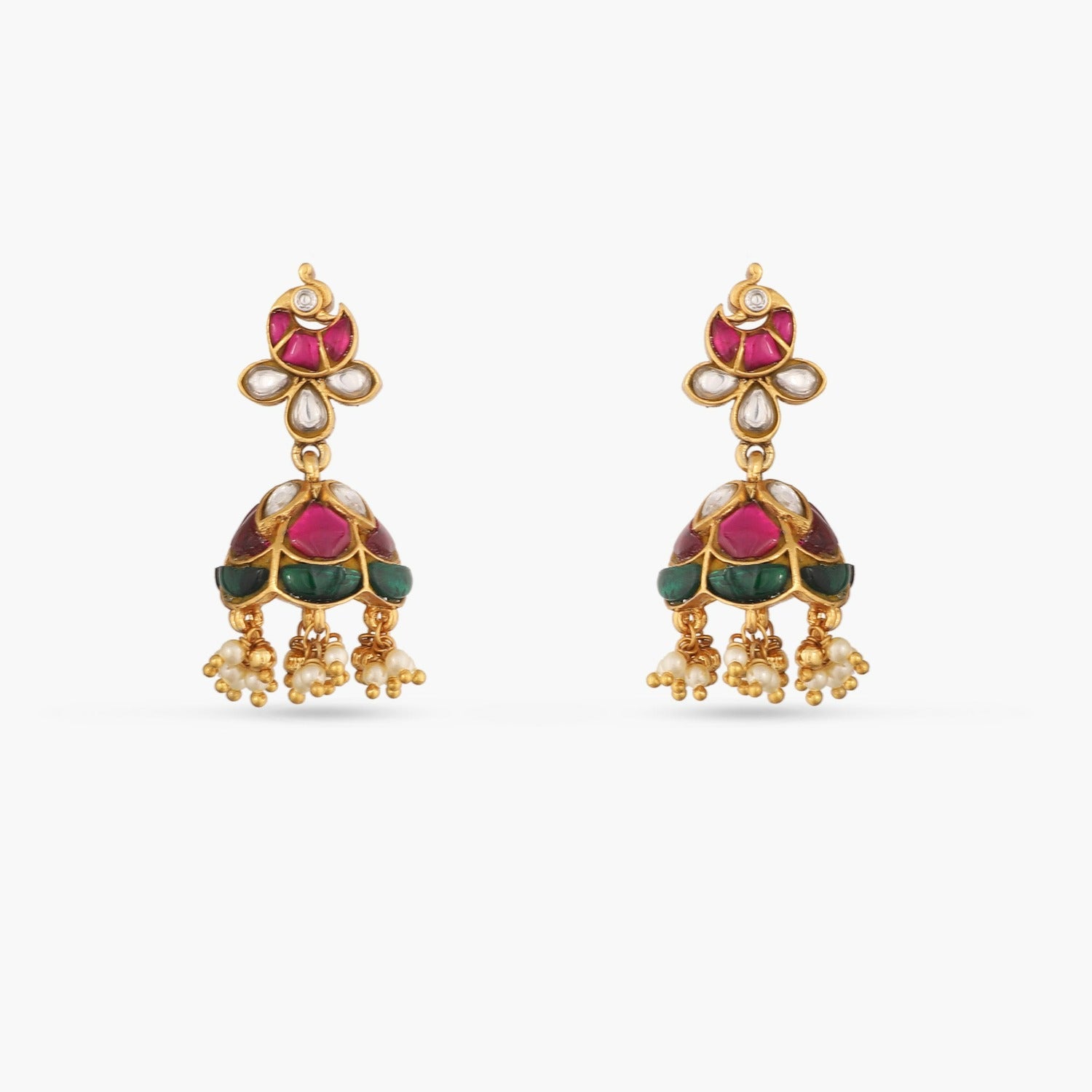 Kavya Polki Jhumkas – Tyaani Jewellery LLP