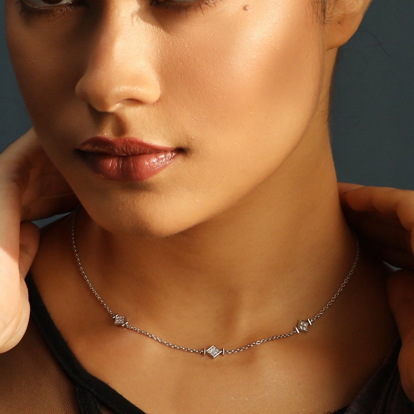 Simple Delicate Silver Necklace