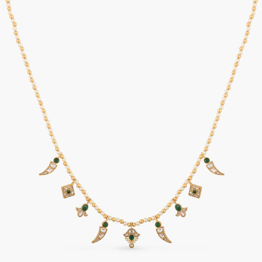 Anne Floral Jadau Silver Necklace