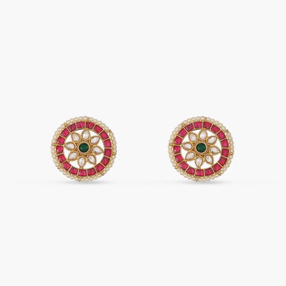 Aasma Kempu Jadau Silver Necklace Set