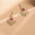 Flare Floral Moissanite Silver Drop Earrings