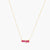 By Your Side CZ Horizontal Charm Silver Necklace