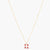 Heart CZ Charms Square Silver Necklace