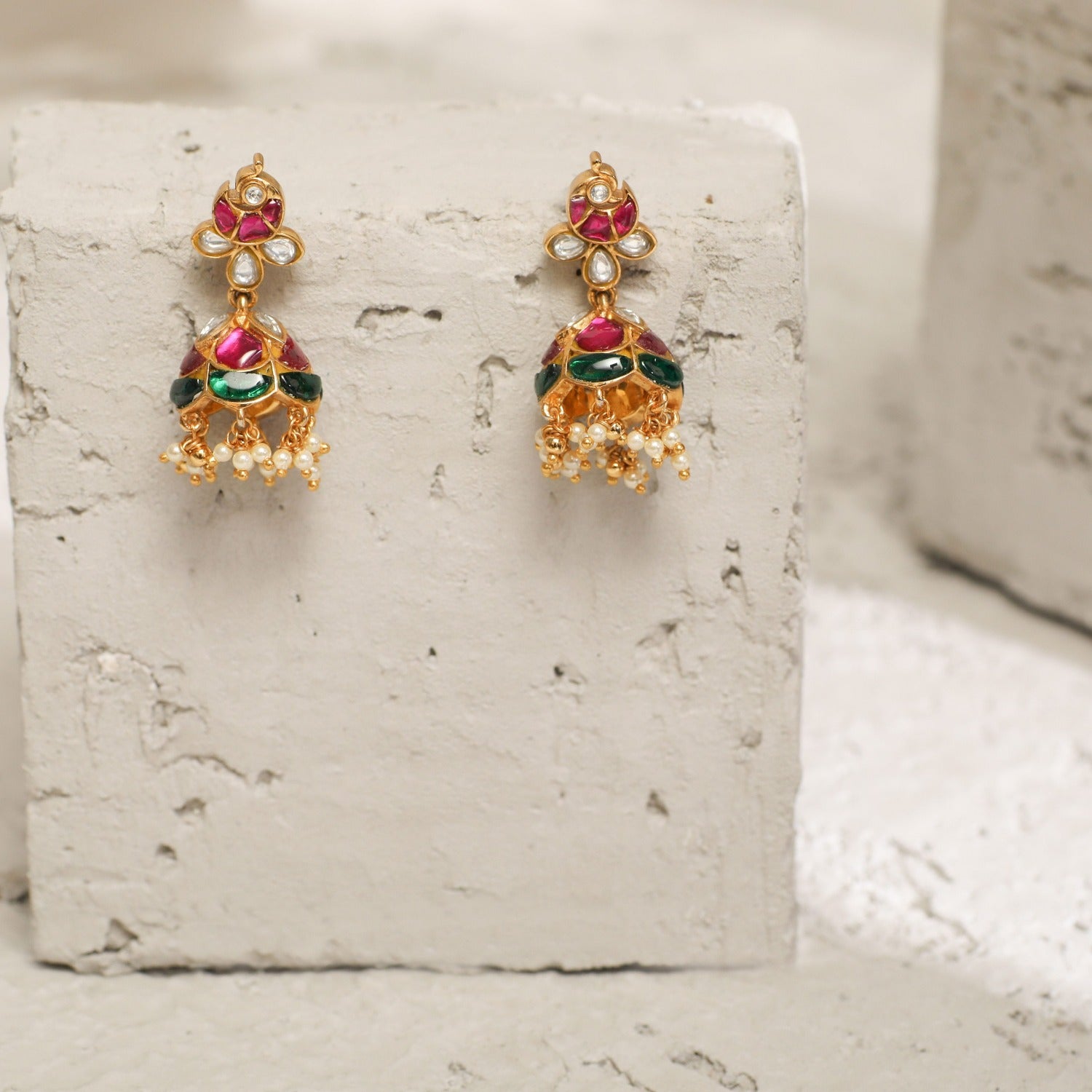 spurthi_jewels on Instagram: 1650+$ Beautiful matt finish kempu earrings  Limited stock To place orders whatsapp 8904096099 | Jewels, Earrings,  Beautiful