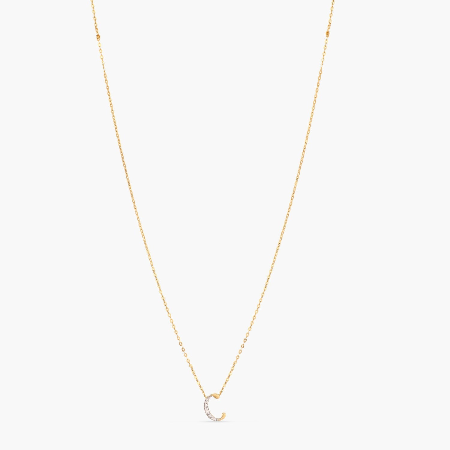 Alphabet Charms CZ Gold Plated Silver Necklace