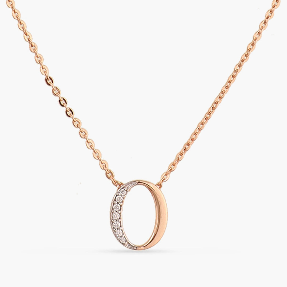 Bold Custom 0.5Ct 14K Rose & White Gold Natural Diamond Circle Necklace –  MJW Jewelry: Find Your Sparkle