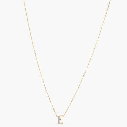 Alphabet Charms CZ Gold Plated Silver Necklace