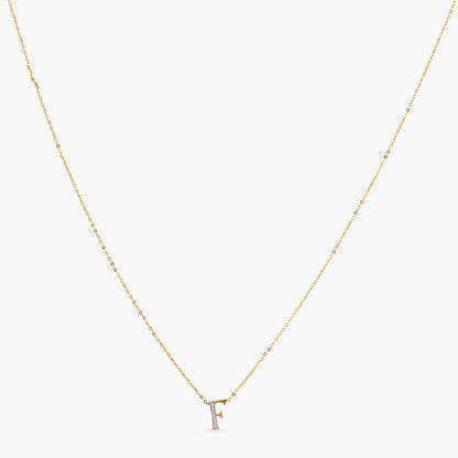 Alphabet Charms CZ Gold Plated Silver Necklace