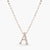 Alphabet Charms CZ White-Gold Plated Silver Necklace