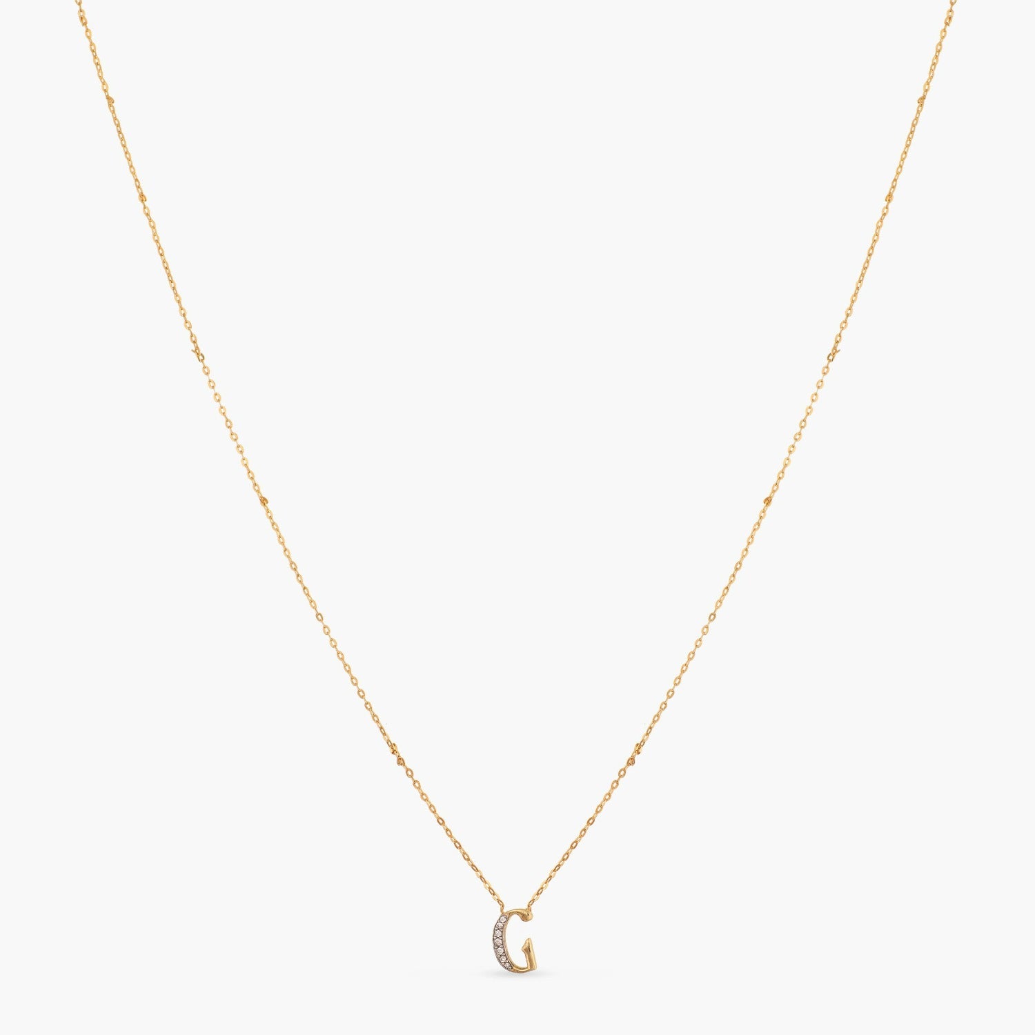 Alphabet Charms CZ Gold Plated Silver Necklace