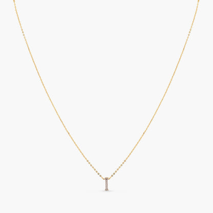 Alphabet Charms CZ Gold Plated Silver Necklace