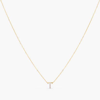 Alphabet Charms CZ Gold Plated Silver Necklace