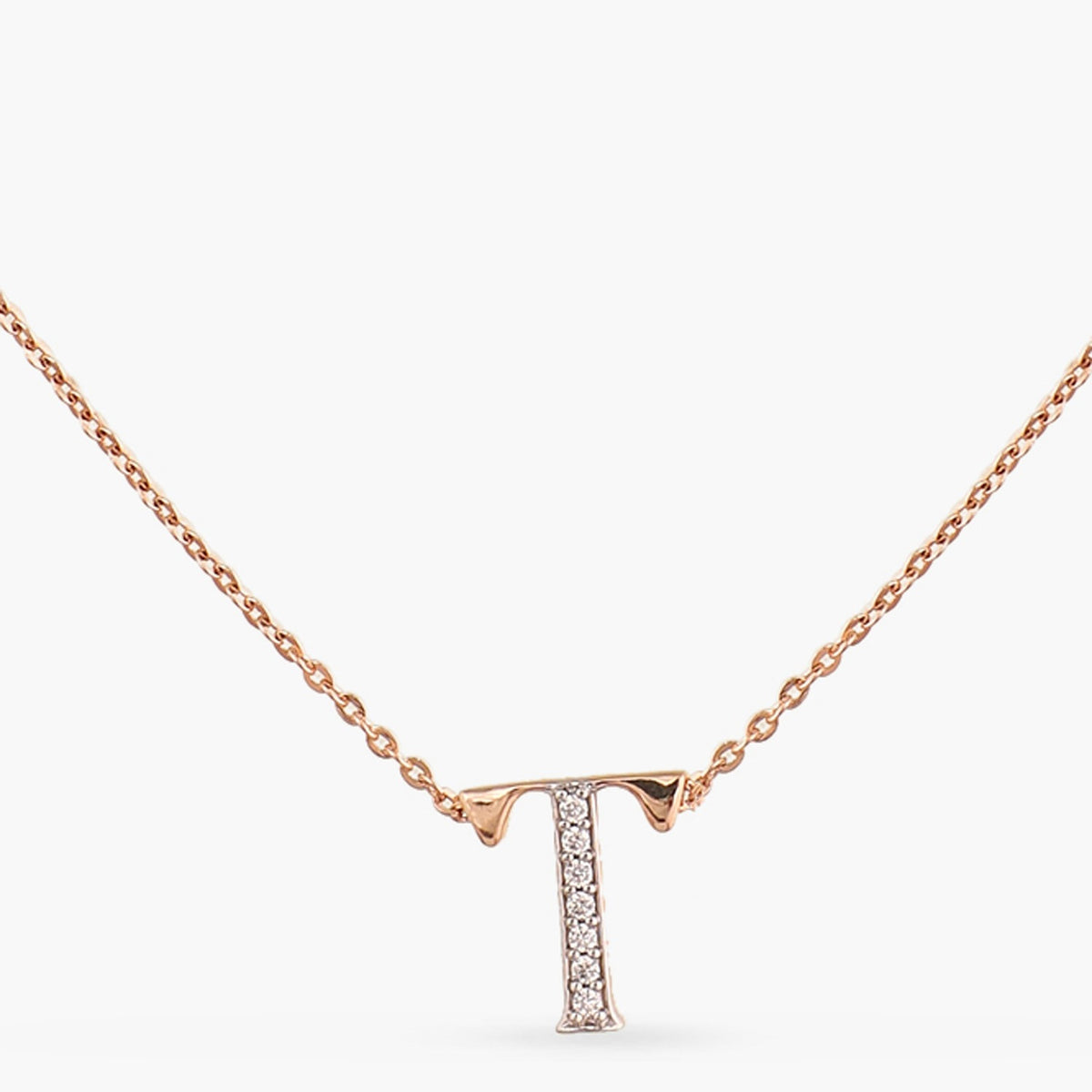 ALPHABET T NECKLACE IN BRASS WITH GOLD FINISH - GOLD | CELINE