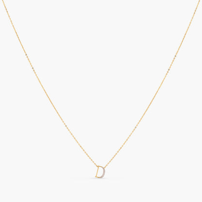 Alphabet Charms CZ Gold Plated Silver Necklace