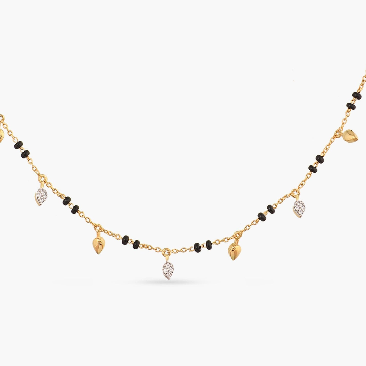 Amita CZ Silver Mangalsutra  