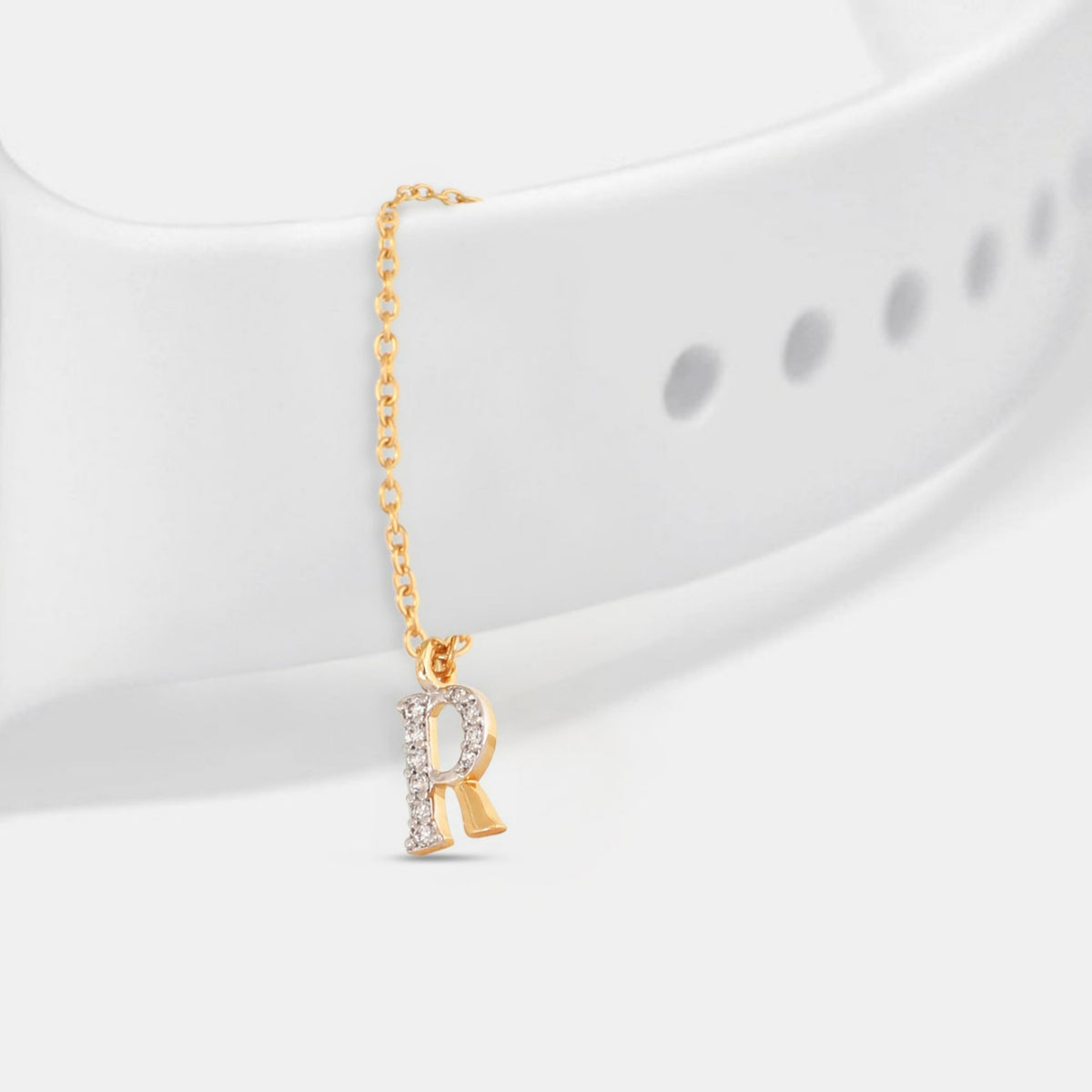 ALPHABET N BRACELET IN BRASS WITH GOLD FINISH - GOLD