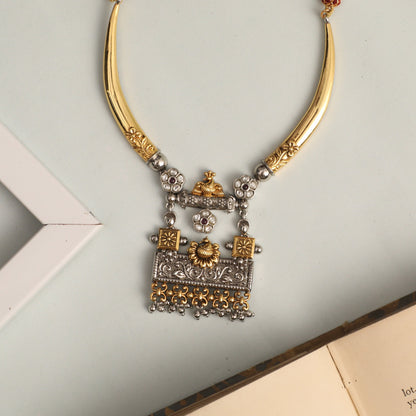 Classic Hasli Oxidized Silver Necklace