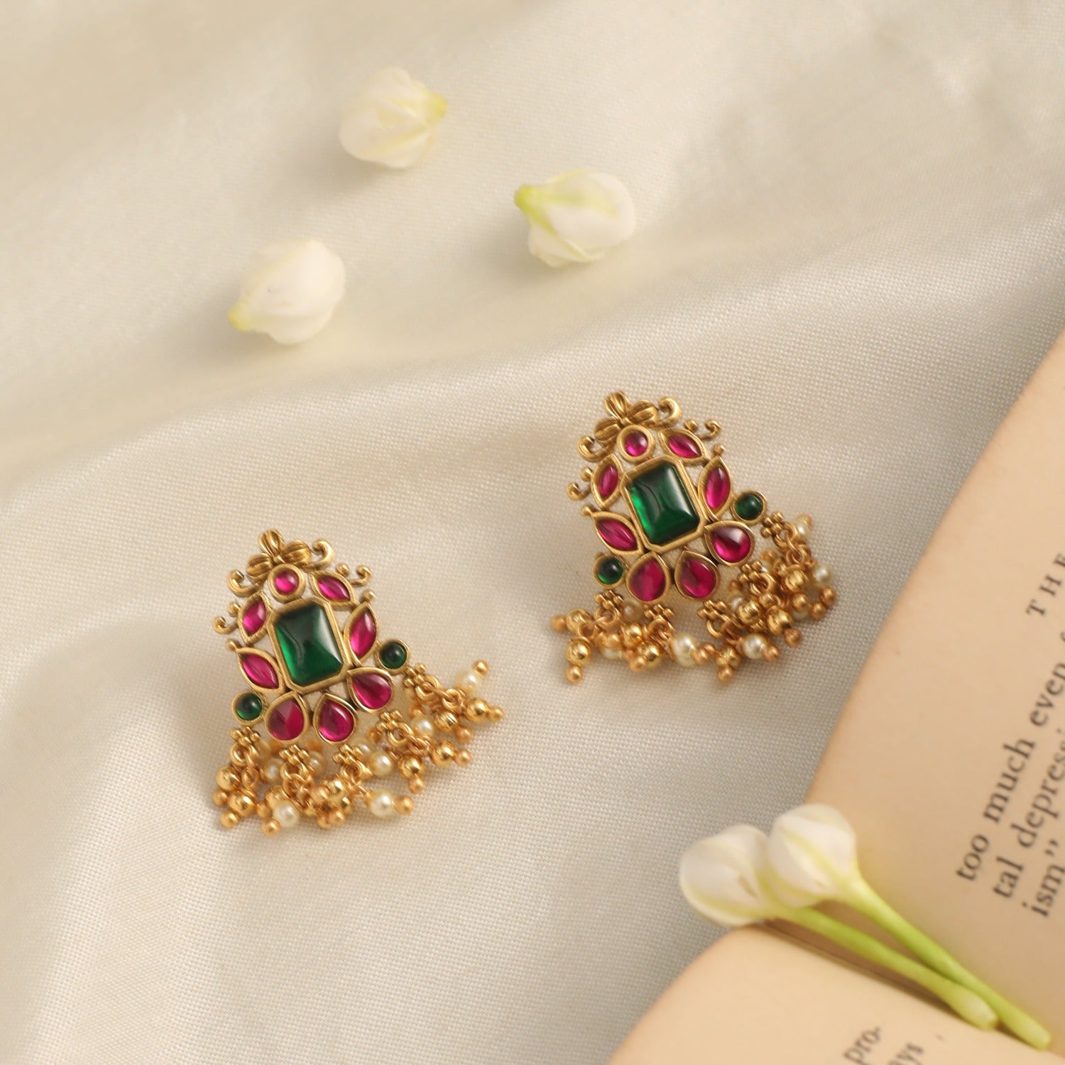 Discover 161+ kempu earrings designs latest