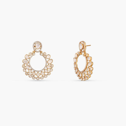 Nita Moissanite Silver Chandbali Earrings