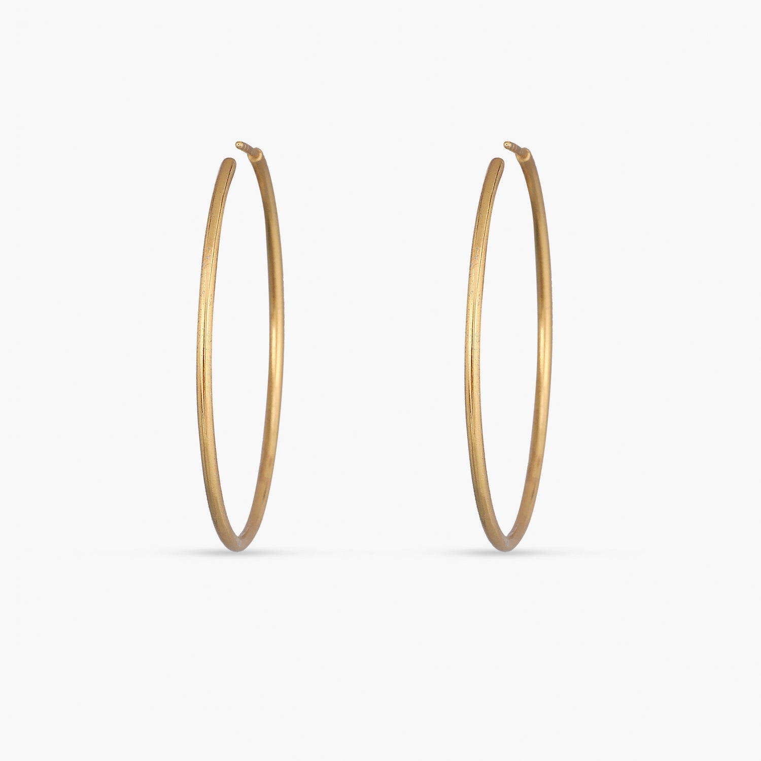 Flawless Gold Ridged Hoop Earrings