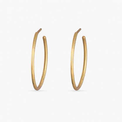 Simple Silver Hoop Earrings