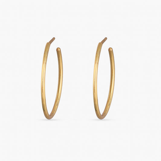 Simple Silver Hoop Earrings