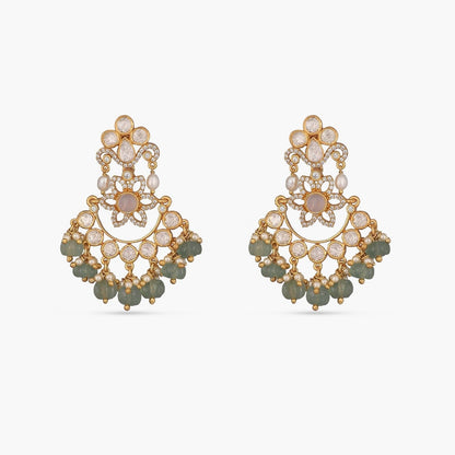 Nusrat Moissanite CZ Silver Earrings