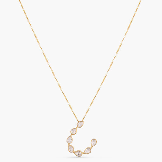 Zaina Moissanite Silver Pendant Necklace