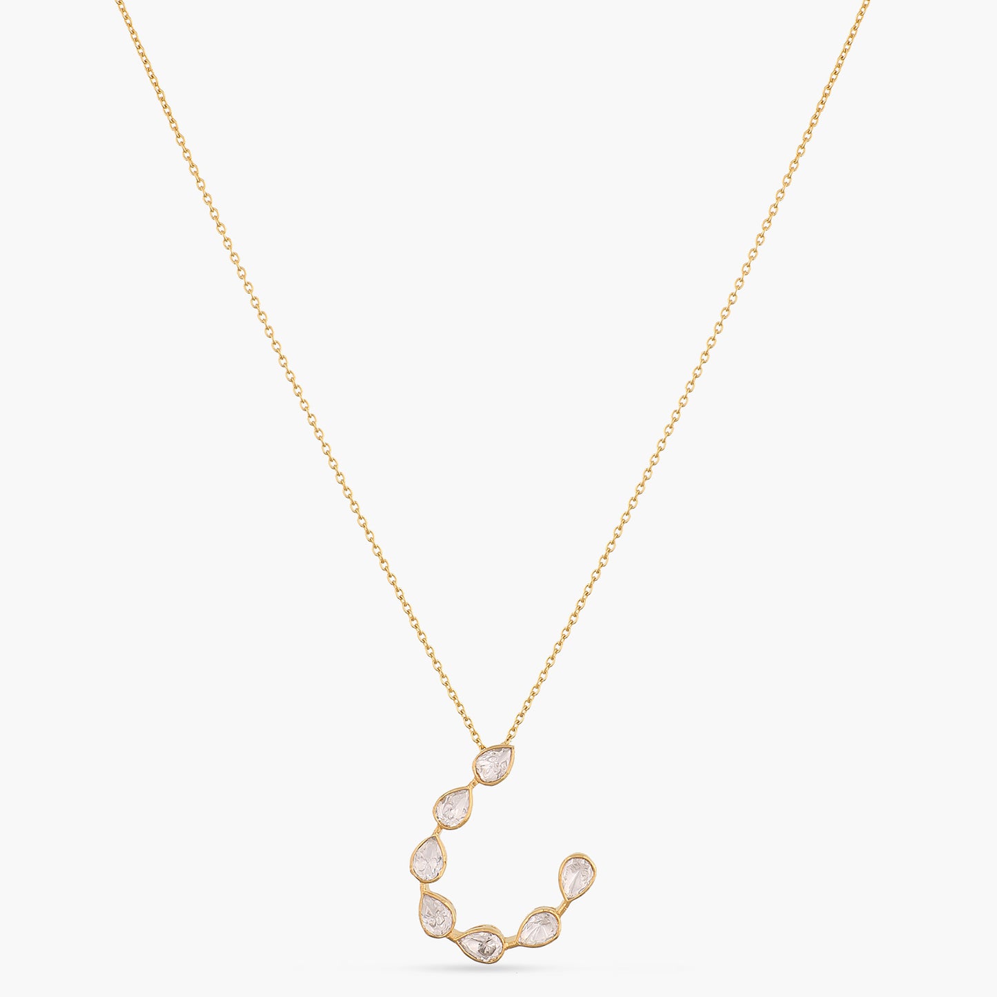 Zaina Moissanite Silver Pendant Necklace
