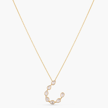 Zaina Moissanite Silver Pendant Necklace