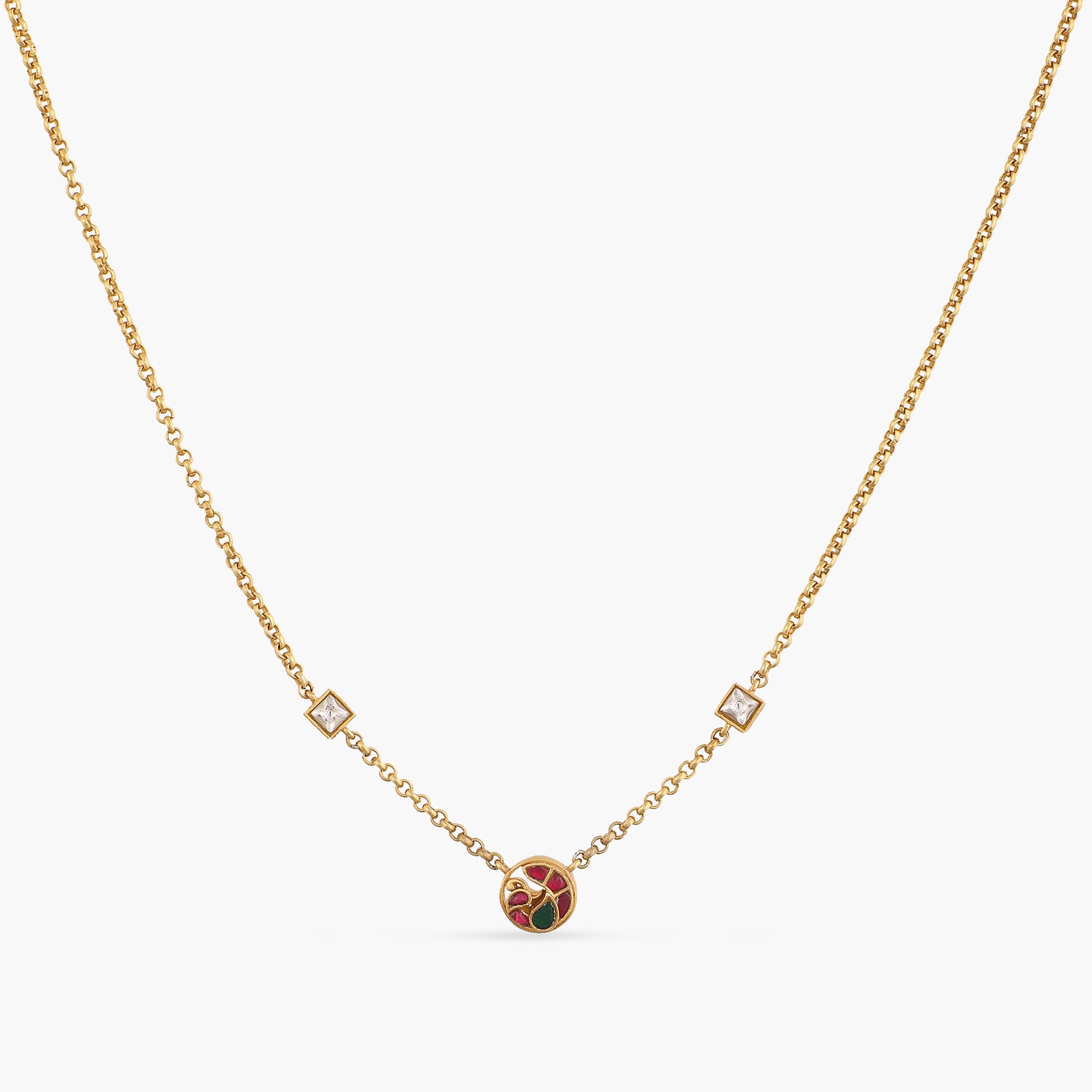 Mayura Delicate  Charms Silver Necklace