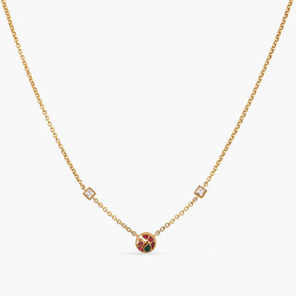 Mayura Delicate  Charms Silver Necklace